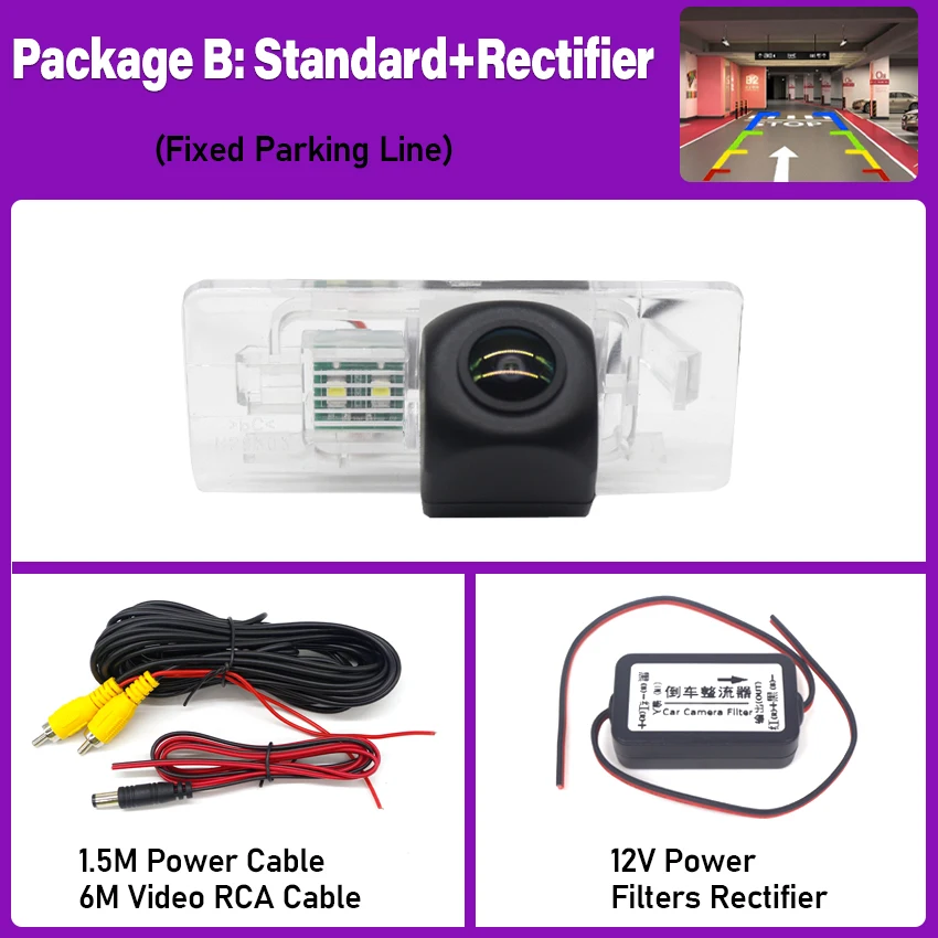TELECAMERA RETROMARCIA RADIO wireless per VW T5 T6 Golf 5 assistenza parcheggio HD auto