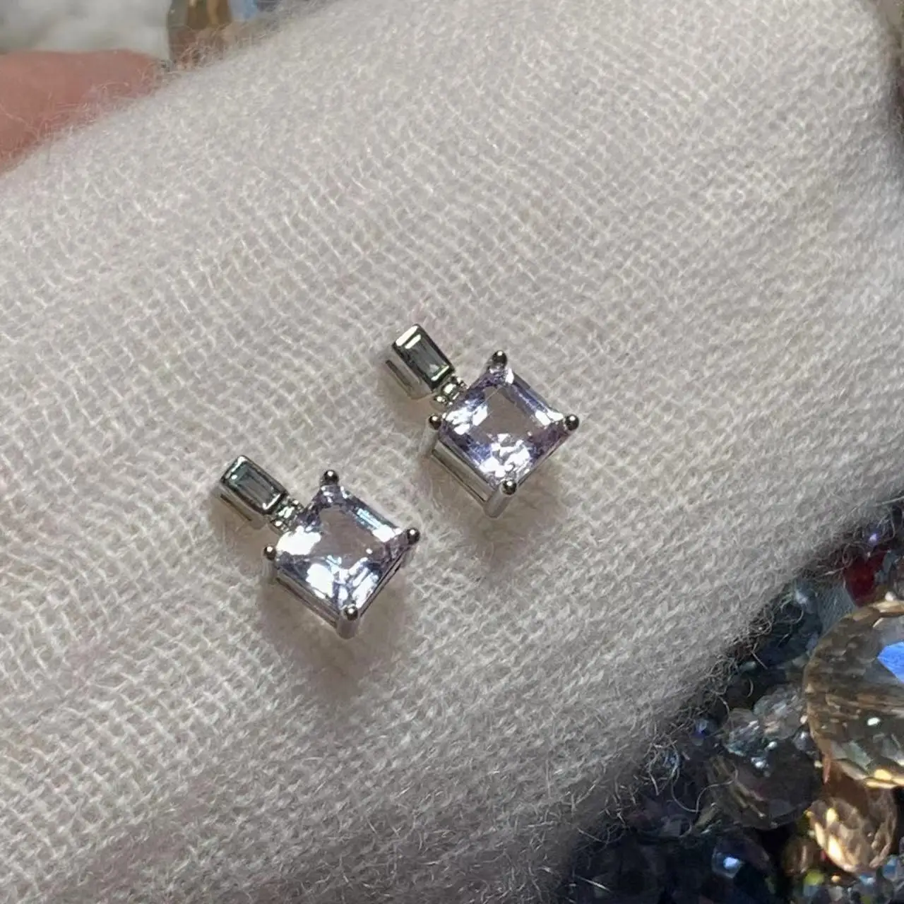 5MM Natural Amethyst Stud Earrings For Women Real 925 Sterling Silver Vintage Femme Gift Prevent Allergy Fine Jewelry Stone