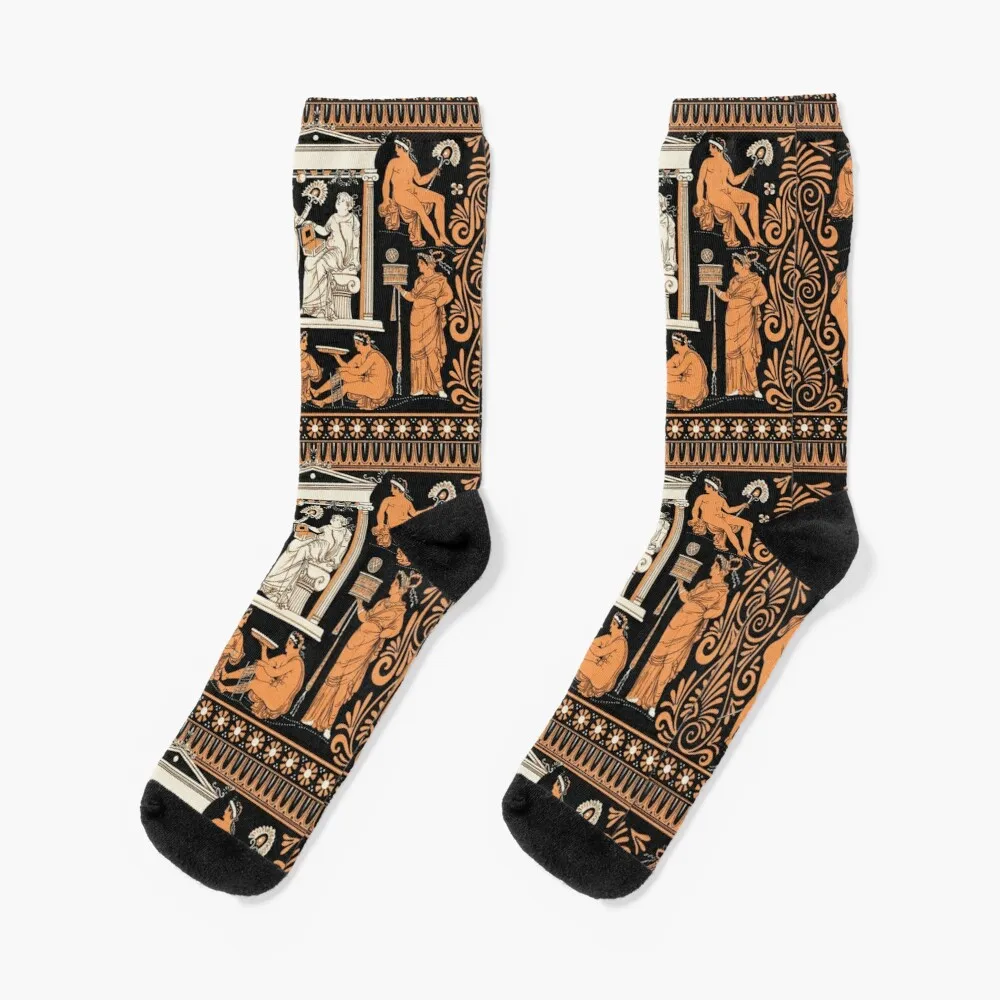 

Greek vase print Socks Basketball Socks
