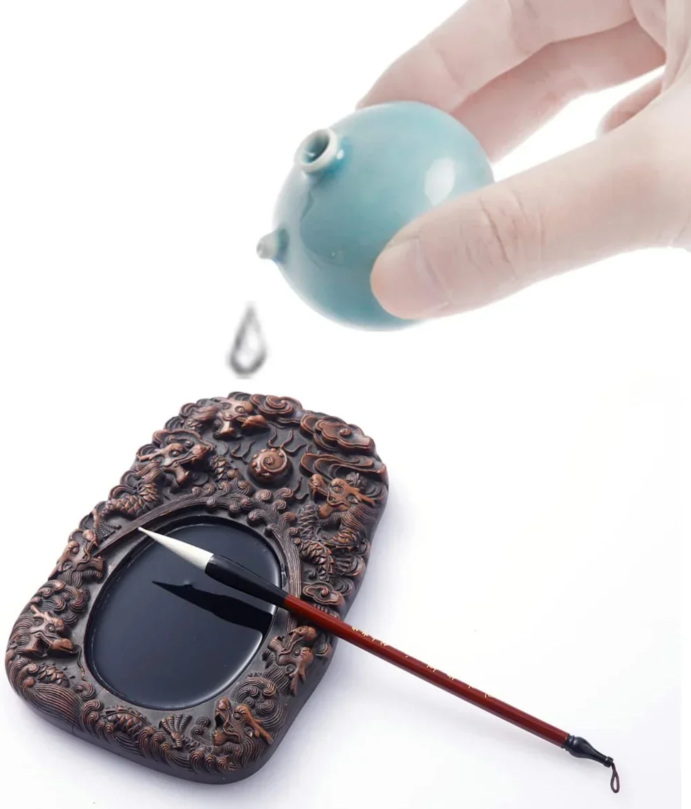 Mini Ceramic Ink Dropper Porcelain Ink Droplet Calligraphy and Painting