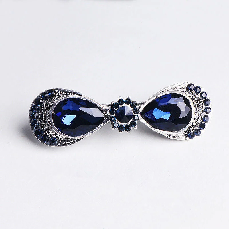 New Korea Exquisite Elegant Crystal Luxury French Hair Clips Women Girls Hair Barrettes Accessories Ornaments Hairpins Headdress goody hair clips Hair Accessories