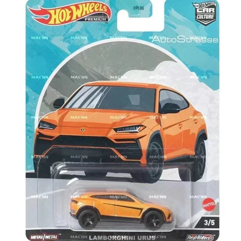 오리지널 핫 휠 프리미엄 자동차 문화 Autostrasse 차량 1/64 다이캐스트 메르세데스 벤츠 람보르기니 알파인 어린이 장난감 소년 용