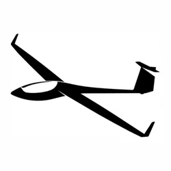 OFK  Art Glider Pilot Motorcycle Car Styling Vinyl Stickers Decals Black/Silver 18cm*12cm