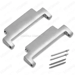 Universal Stainless Steel Watch Band Strap Adapter with Quick Release Spring Bars - 20mm to 20mm (Silver)
