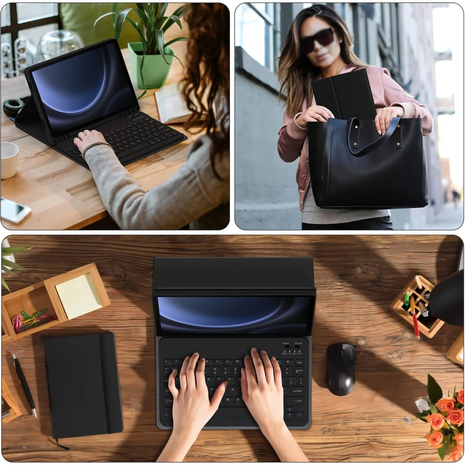 Premium Keyboard Case with Pencil Holder for 10.9-inch/11-inch Tablets