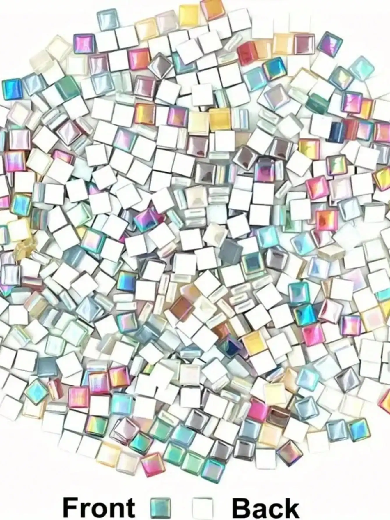 Crystal Mosaics Supplies Glass Mosaic Tiles DIY Mosaic Supplies 100pcs Rainbow Glass Mosaic Tiles for DIY Crafts and Handmade Projects Crystal Creative Materials Art Stone
