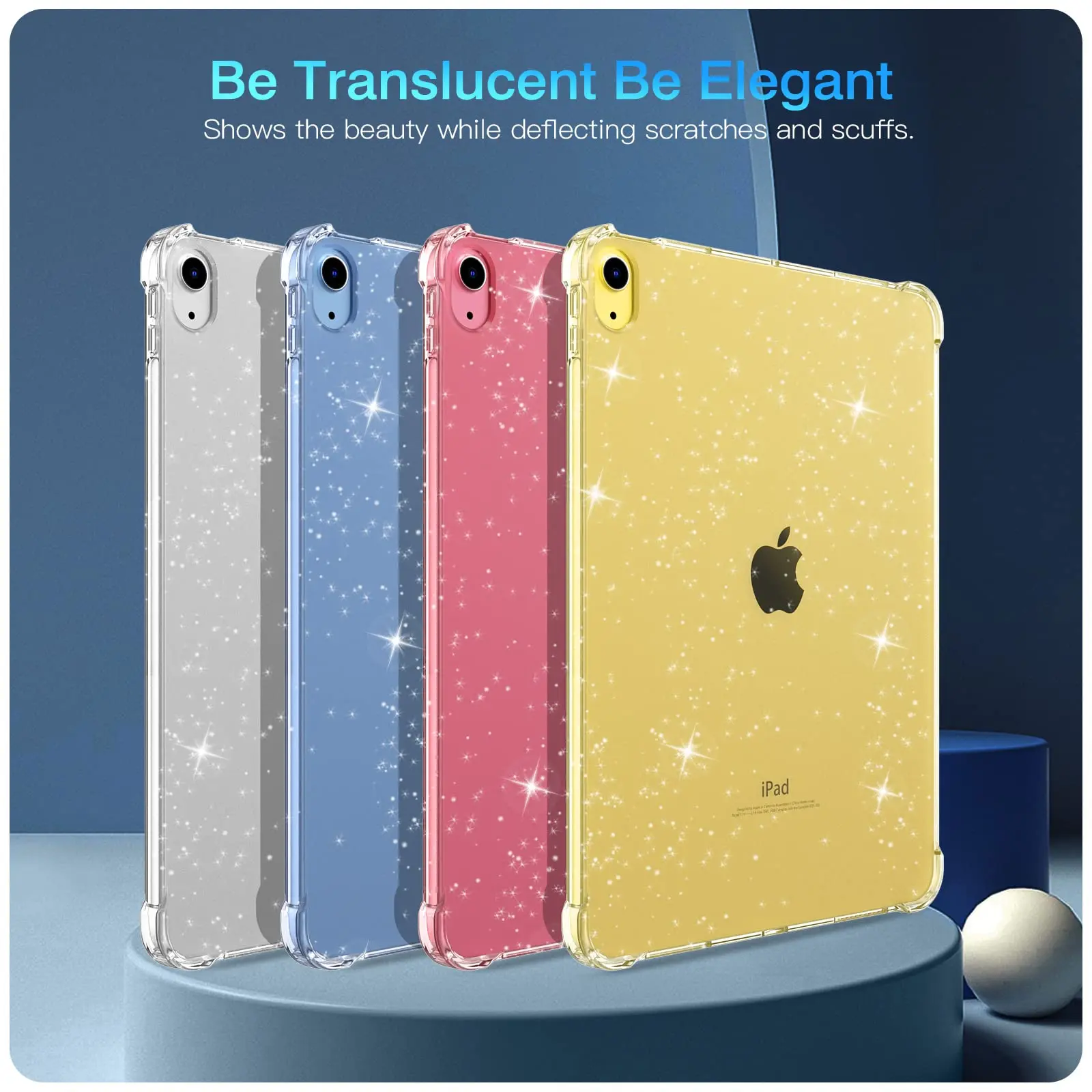 Shimmering Glitter Silicone Tablet Case in Elegant Soft Shell Design
