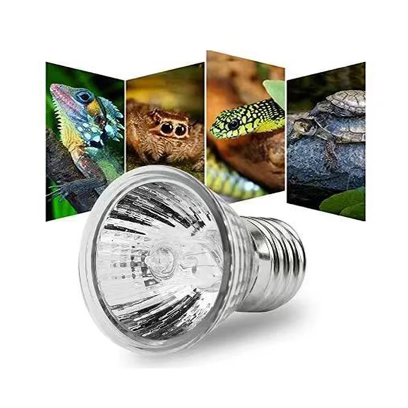 A82X-10PCS Reptile Lamp Bulb Turtle Basking UV Light Bulbs Heating Light Full Spectrum Sunlamp For Amphibians