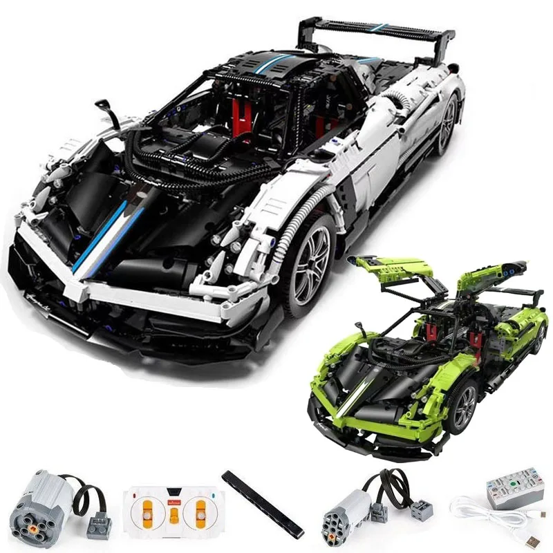 MOC 하이테크 1/8 Pagani Huayra BC 빌딩 블록 자동차, 초고속 스포츠 레이싱 자동차 벽돌, 어린이 장난감 차량 모델 선물