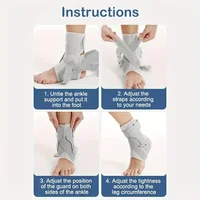 1/2PCS Ankle Brace for Sprained Ankle Support with Side Stabilizers for Men Women Ankle Splint Stabilizer Recovery Tendonitis 5