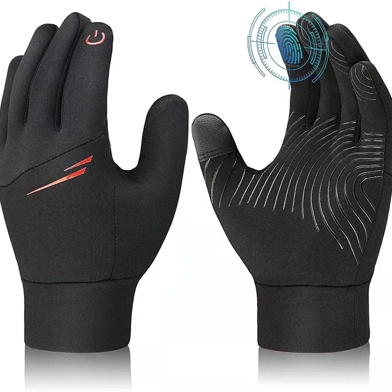 Cycling gloves sport gloves winter gloves Winter children bicycle riding gloves warm non-slip waterproof touch screen outdoor sport bike cycling skiing full-finger gloves