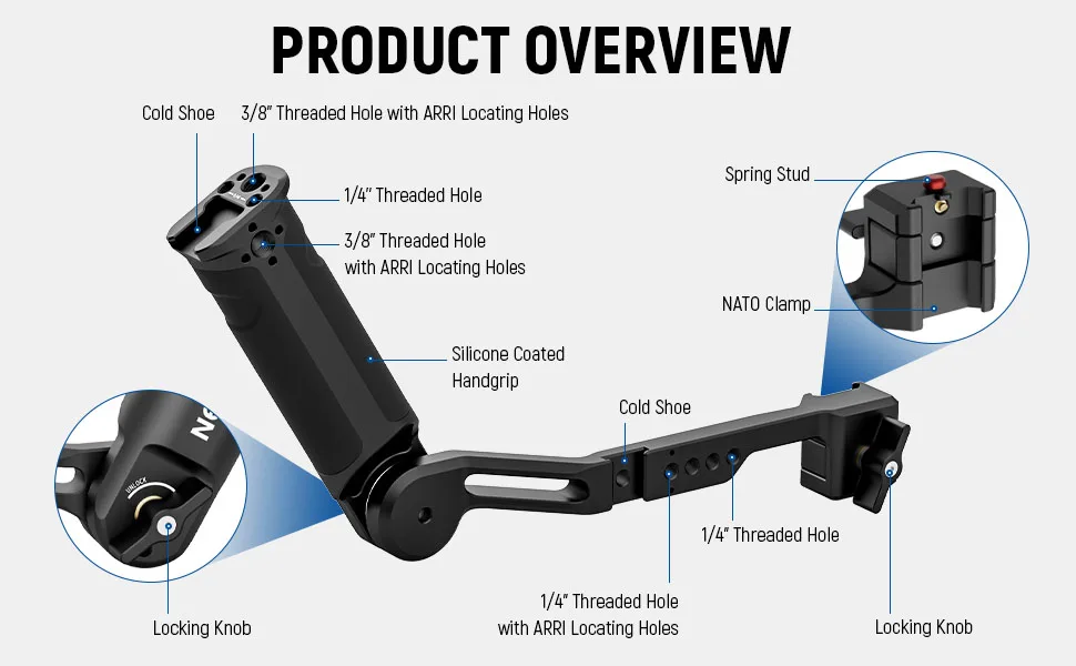 NEEWER Adjustable Sling Handle Grip Compatible with DJI Ronin RS4 RS3 Mini RS 3