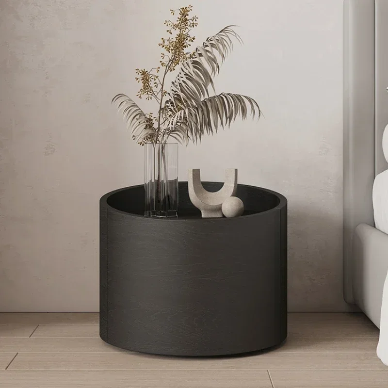 שולחנות לילה שחור פשוט חום ליד מיטת שינה עיצוב יצירתי קבינט הלילה עומד לרהיטים הבית