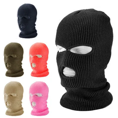 Lot De 2 Cagoules Tricotées 2 Trous – Pour Moto, Ski, Vélo, Randonnée | Coupe-Vent, Chaud, Unisexe Homme/Femme
