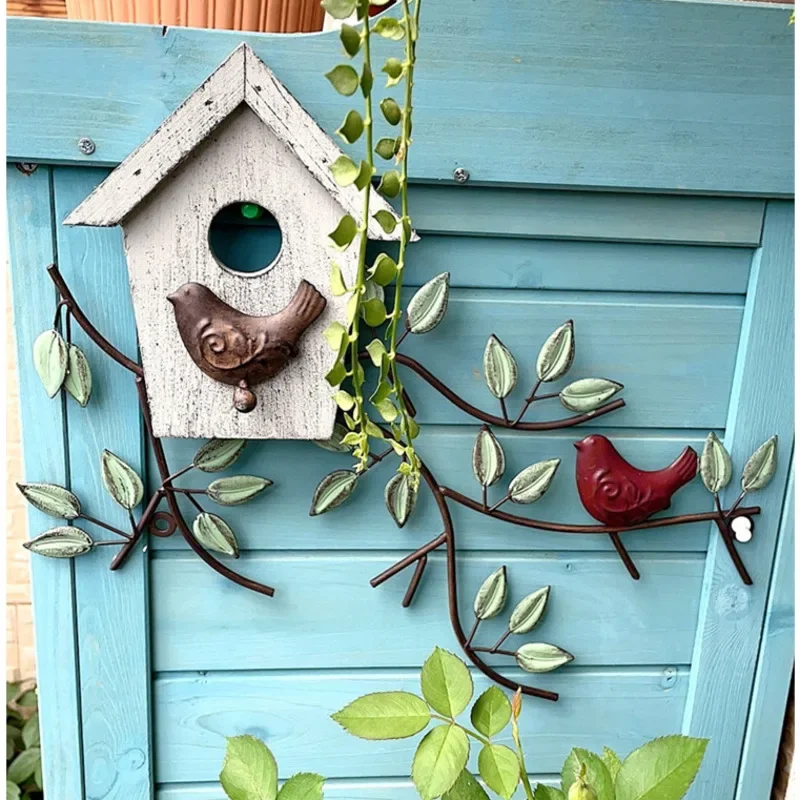 American Iron Bird Nest Retro Garden Wall Decor Balcone Nascondere Appeso Scena Universale Decorazioni Per La Casa Ornamenti Ispirati Alla Natura