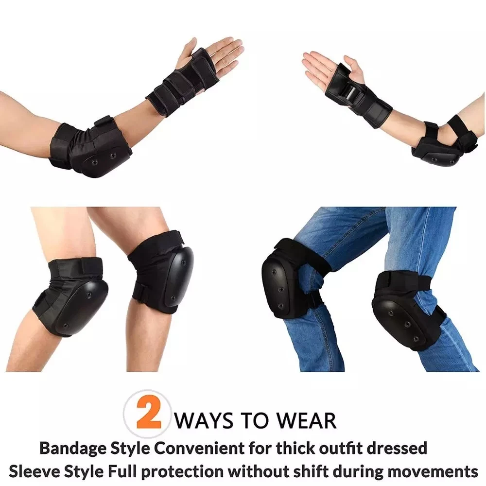 

6PCS Child Knee Pads Set Elbow Skiing Pads Adult Wrist Protector for Scooter Cycling Roller Skating Outdoor Sports Safety Tool