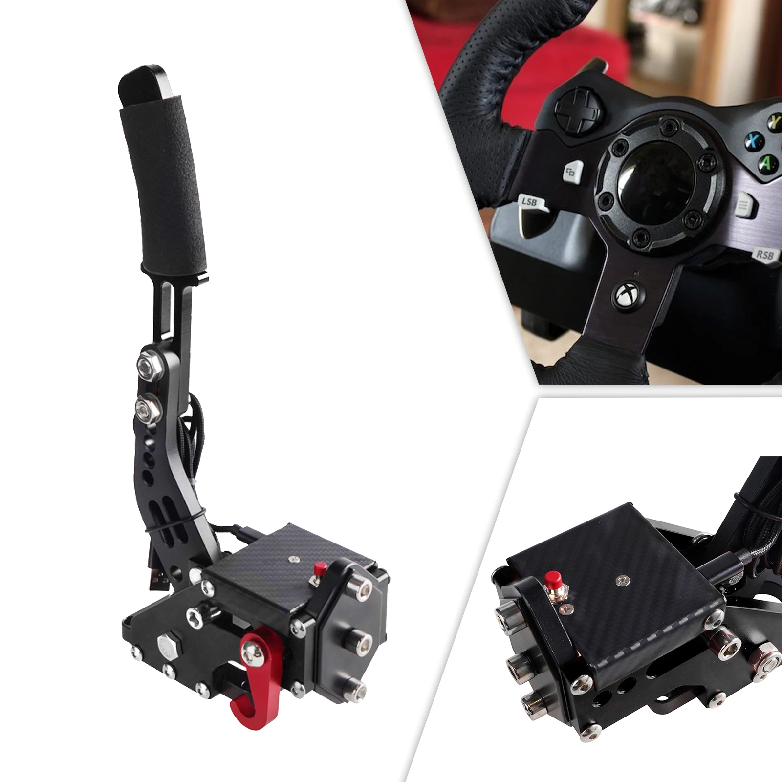 USB3.0 14Bit XSX XBOX Handbrake for Racing Games Steering Wheel Stand G920 Black