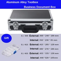 Aluminum Tool case suitcase toolbox business File box Impact resistant safety equipment camera bag with pre-cut foam 1