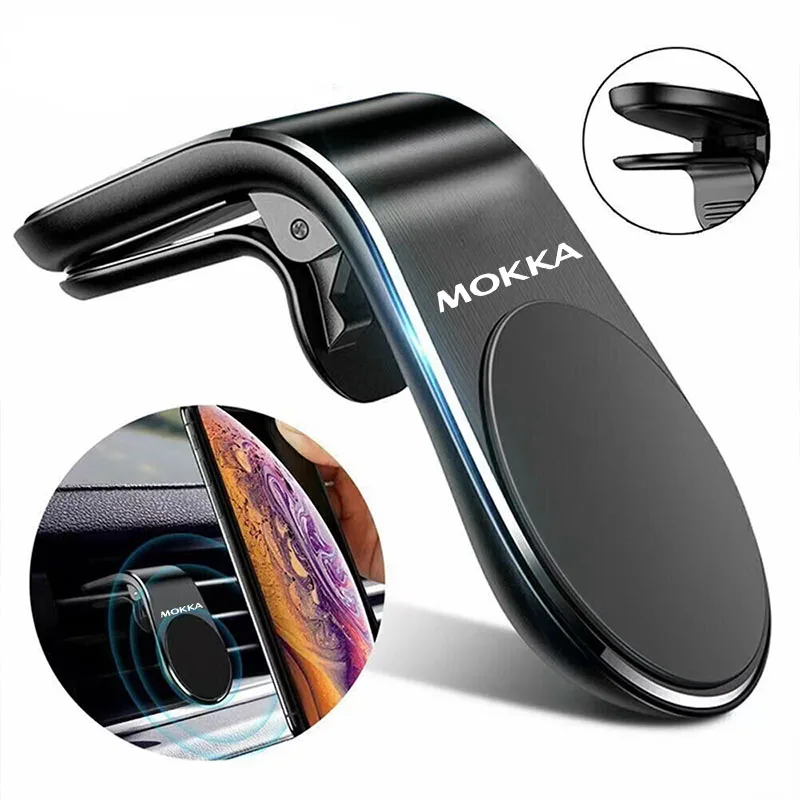 Magnetic L-Type Phone Holder Phone Stand Clip Car Magnetic Holder Suit to All Model Cellphone Accessorie For opel Mokka