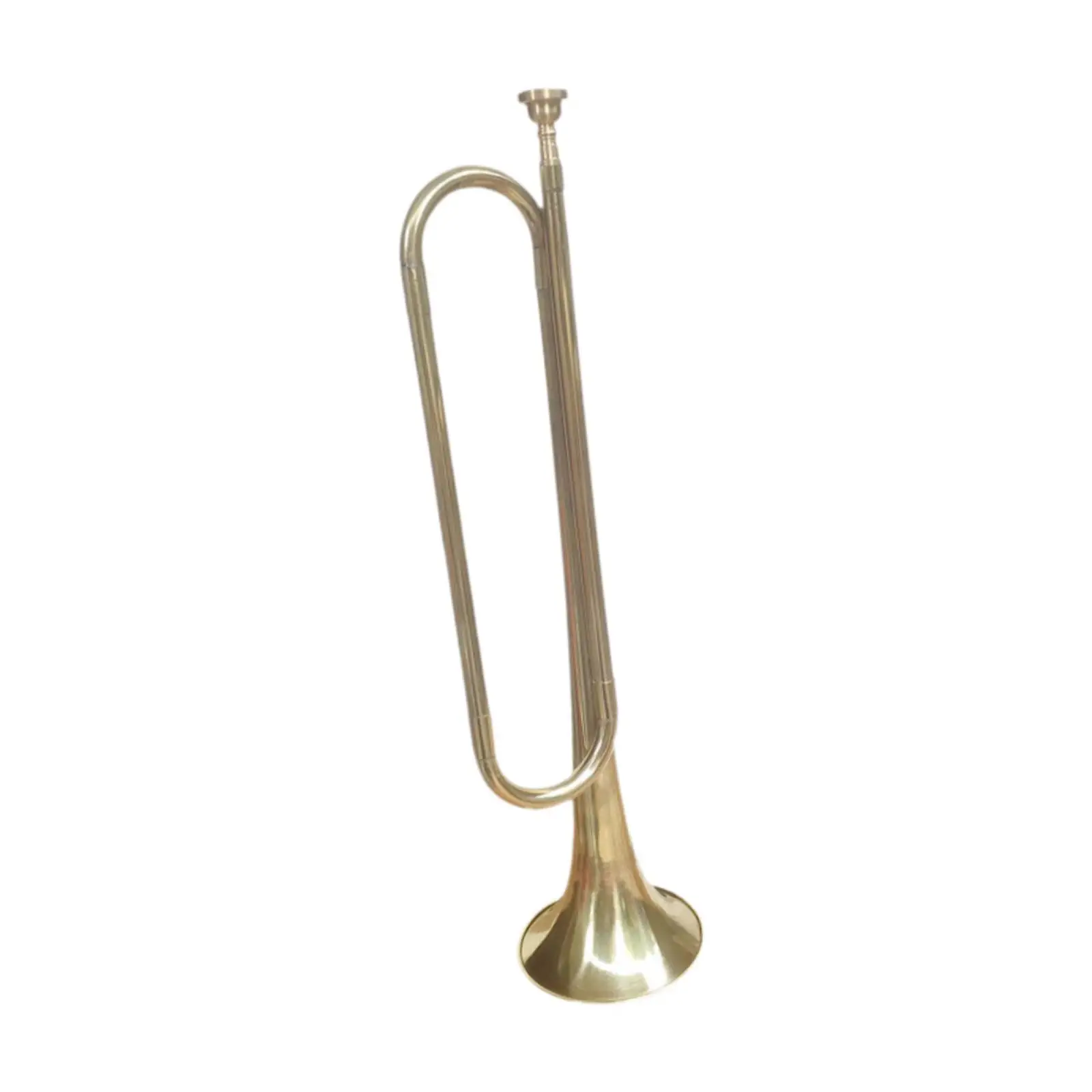 C Flat Bugle Brass Bugle Trumpet Professional Marching Golden Trumpet for Cavalry Orchestra Stage Performance Children