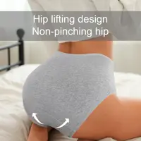 Sous-vêtements taille haute pour femmes, 4 pièces, contrôle du ventre, couverture complète, culotte en coton pour dames, slip extensible doux 4