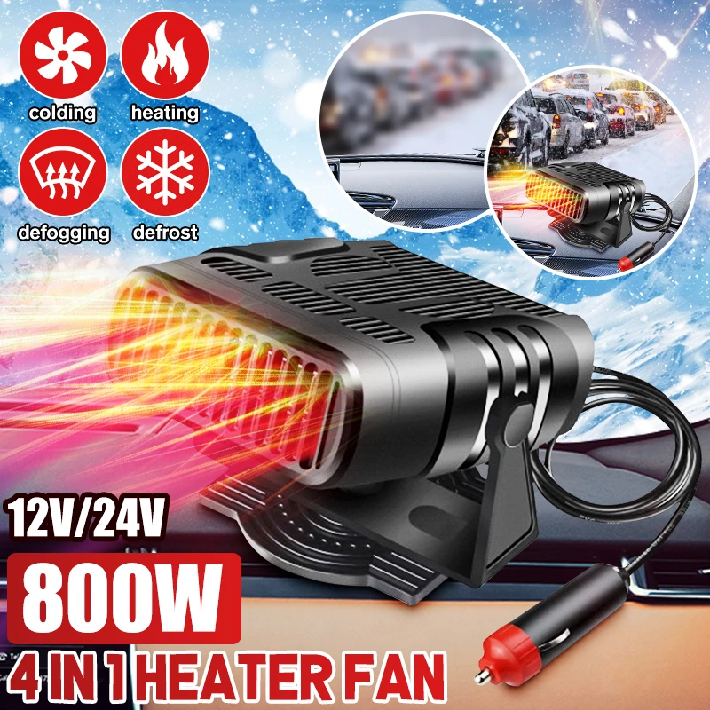 Auto Heater Electric Car Heater 4 In 1 12V/24V 120W DC Cooling Heating Fan  Portable Windshield Defogging Defroster Demister - AliExpress