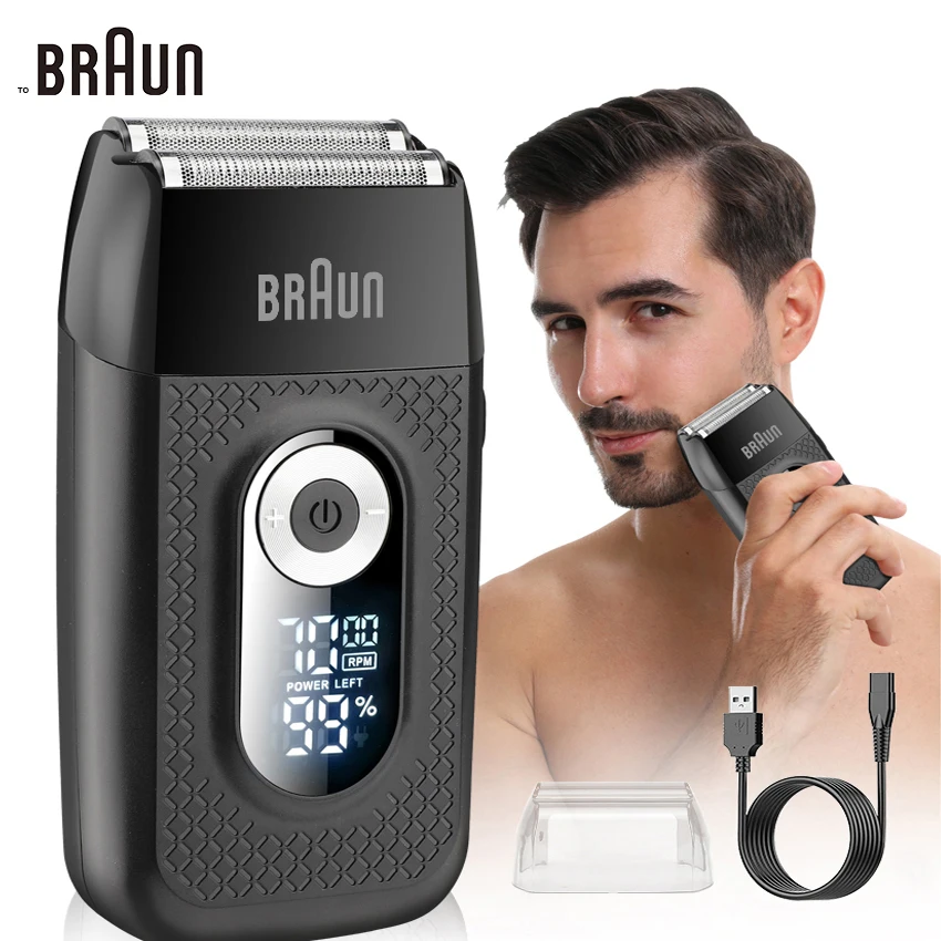 

Original BRAUN V515 Hair Removal Appliances 2 IN 1 Mini Electric Shaver Pocket Size Waterproof Razor Automatic Razor Trimmer