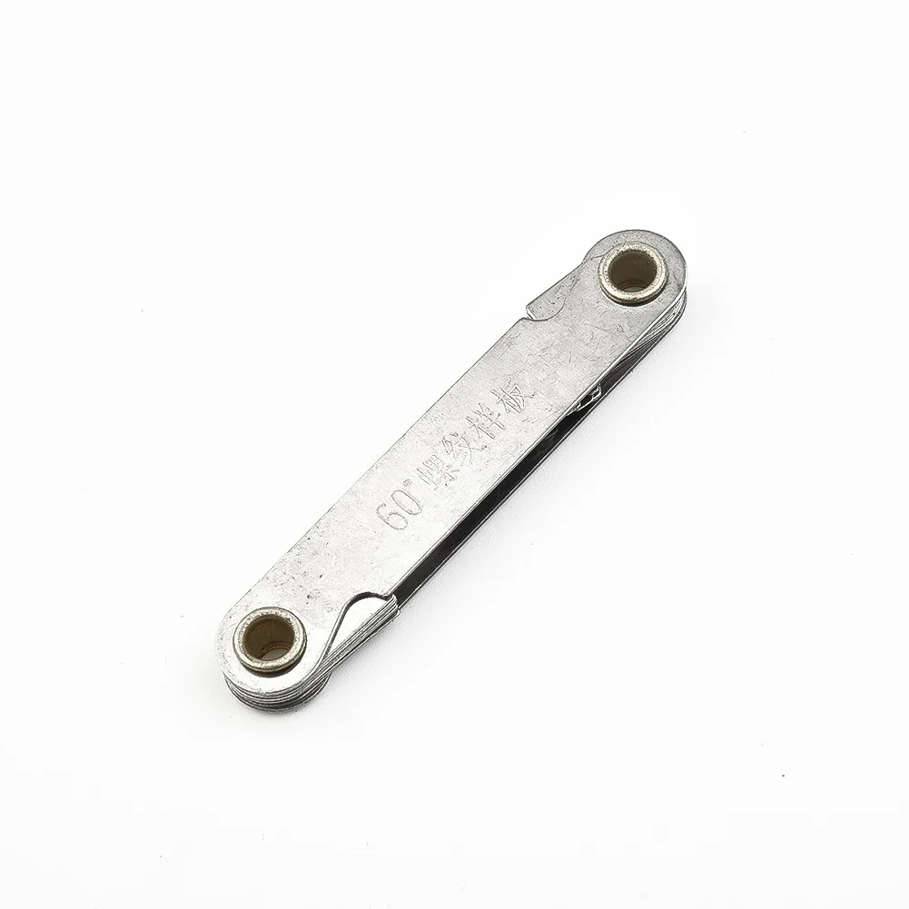 Thread Measuring Gauge 20 PCS Thread Plug Gage Stainless Steel Metric Screw Pitch 60 Degree Thread Measuring Gage Gauge Metric & Imperial Feelers