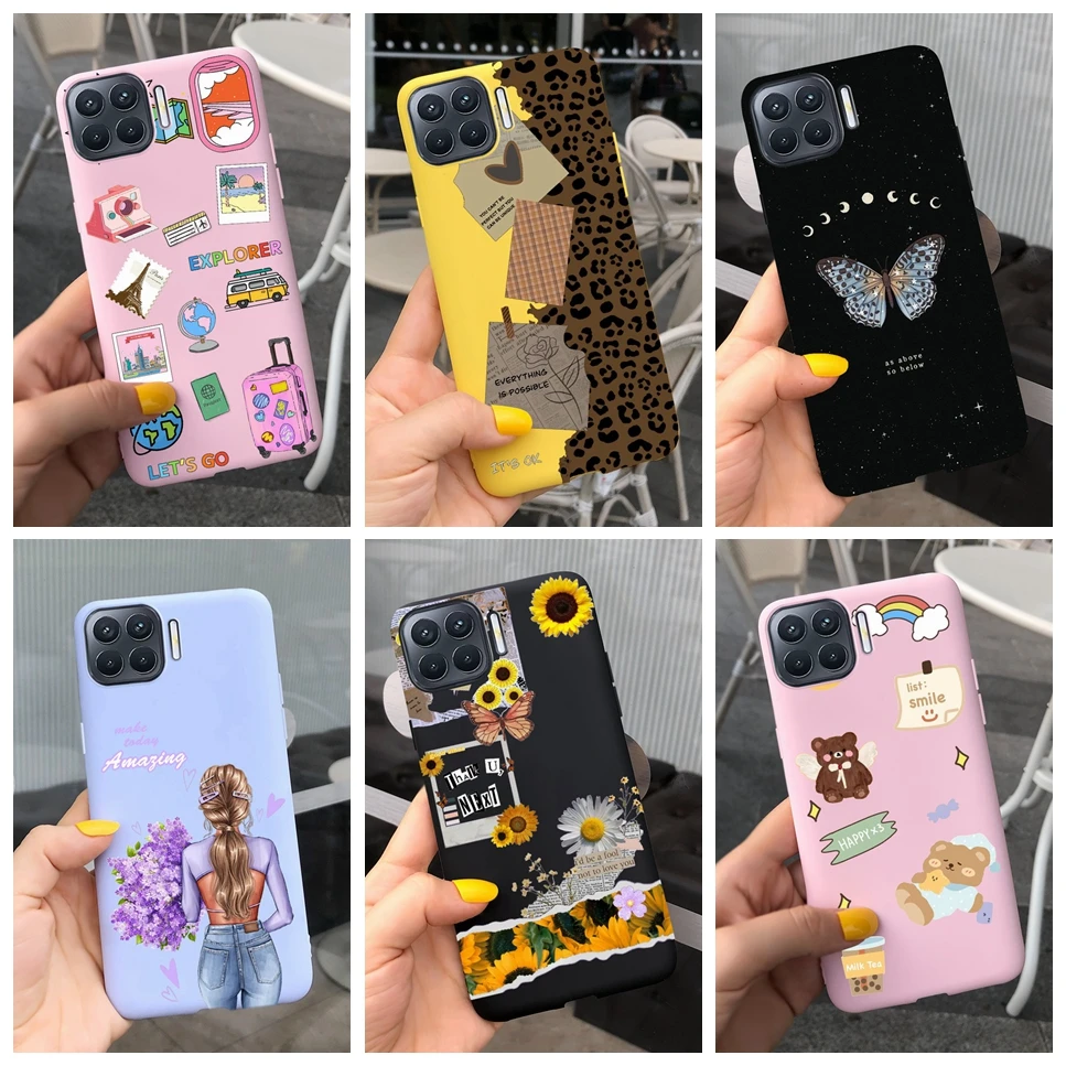 Per Oppo F17 Pro Case Cute Funny Girls Boys Cover Posteriore Antiurto In Silicone Nero Per Oppo F 17 F17 Pro F17Pro Custodia Per Telefono