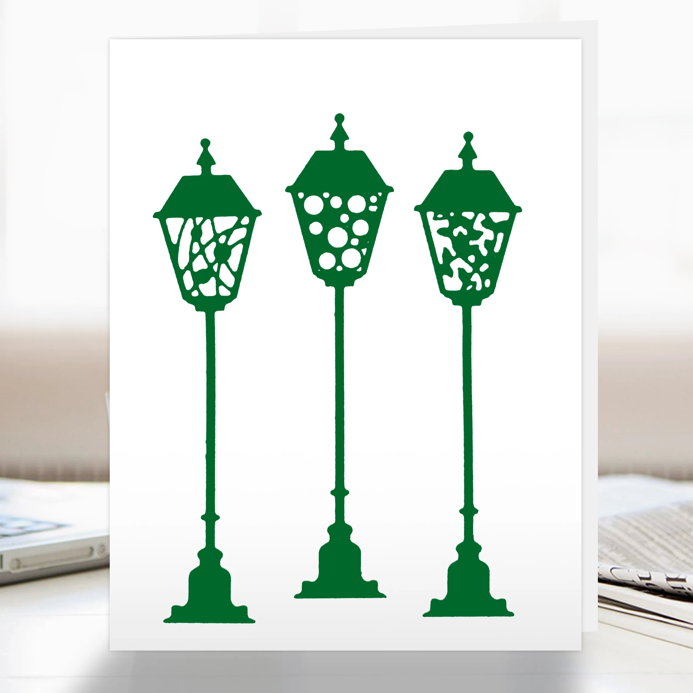 Vintage Street Lamp Light Pattern Metal Cutting Dies Scrapbooking Handmade Art Card Decorating Craft Paper Cutter Mold Stencil