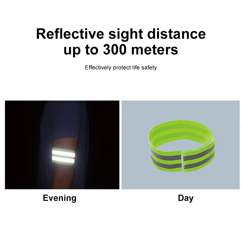 Night Cycling Reflective Band Arm Belt Outdoor Running Safety Reflector Tape Strap Elastic Armband Wristband Ankle Strap 1PCS reflective arm bands