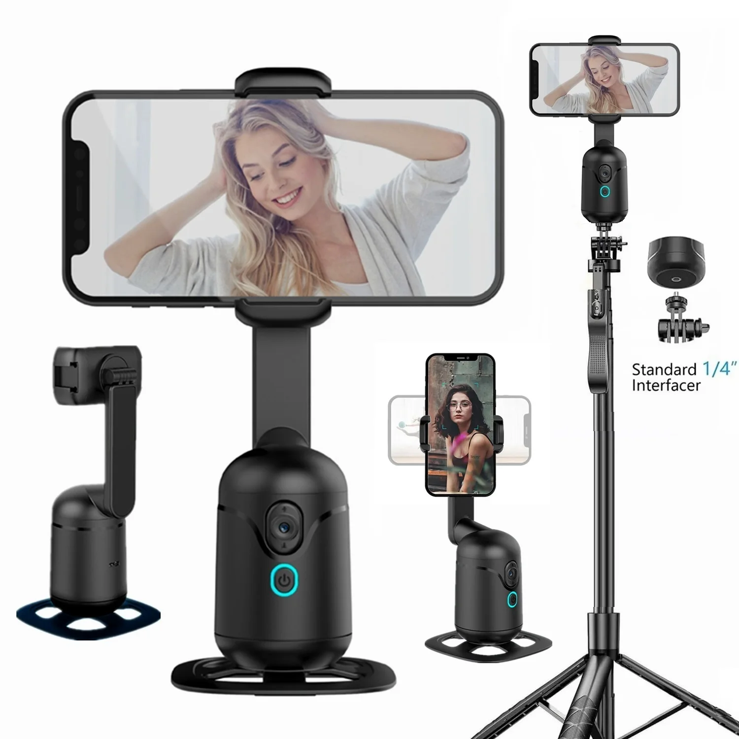 ワイヤレス360 ° 回転ジンバルスタビライザー Selfie スティック