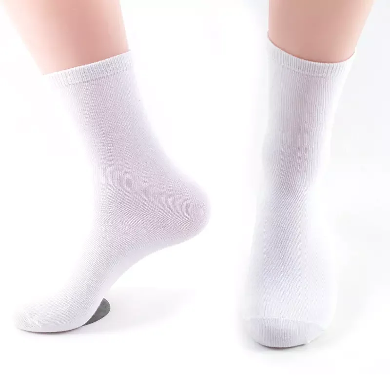 Meias em Branco de Impressão Dupla Face Sublimação para Adolescente e Adulto Meias em Branco para Sublimação 10 Pares de