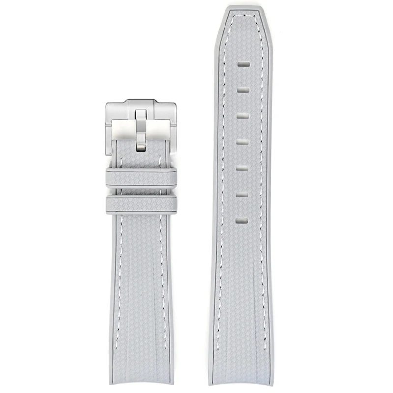 Silicone Rubber Curved End Diving Wrist Band Strap - 20mm