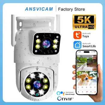 ANSVICAM 5K 10MP Tuya PTZ Wifi Camera Outdoor Full HD Dual Len IP Surveillance Camera Ai Human Auto Tracking Security Protection 1