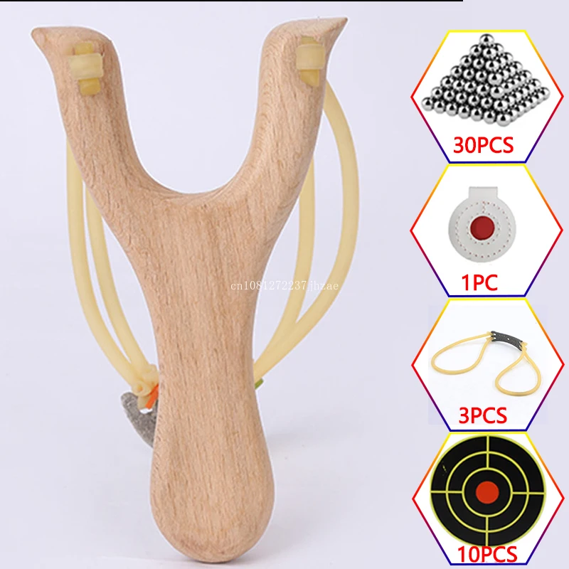 

Wood Slingshot Outdoor High Precision Traditional Hunting Rubber Band Strong Big Power Precision Slingsshot Catapult