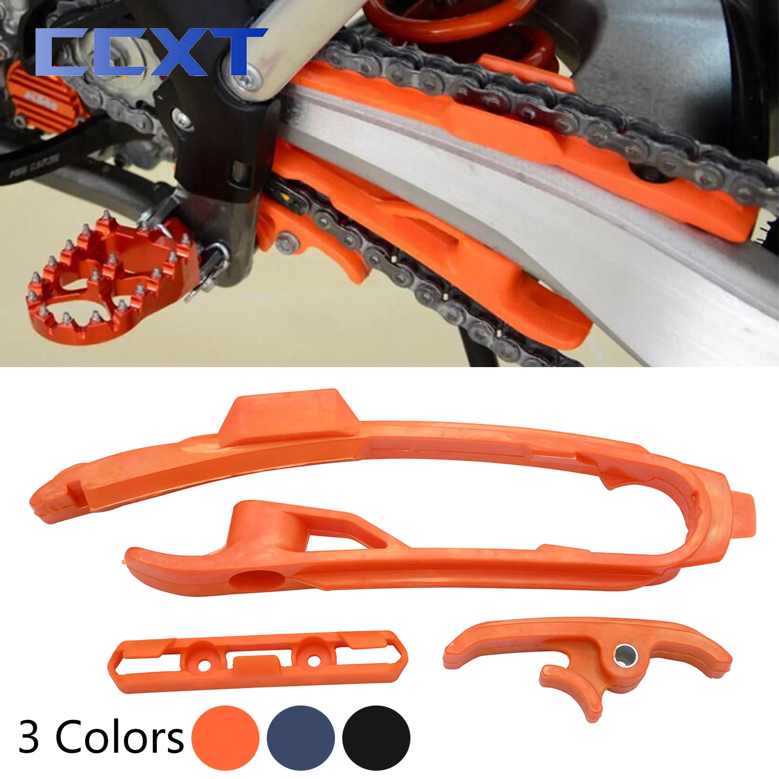 MotorcycleBrakeHoseClampChainSliderSlidingPieceGuardKitFor