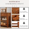 Solid Wood Console Table Entryway Table with Storage Drawers and Bottom Shelf Sofa Table for Storage Entry Hallway, 4