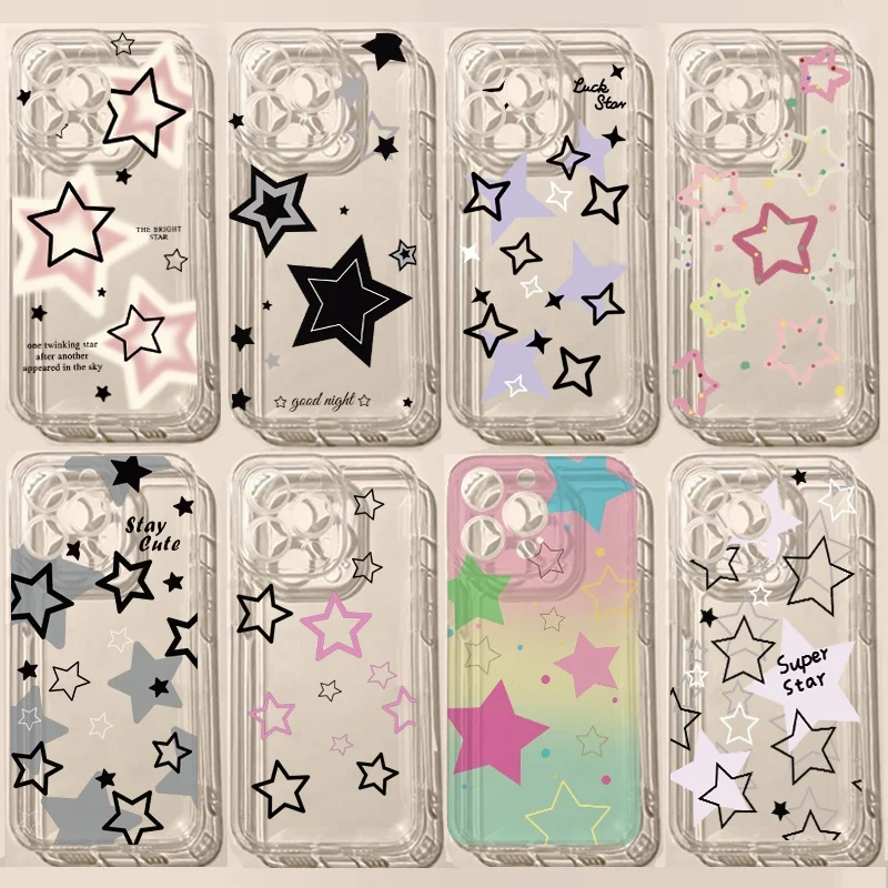 Charming Flash Star Pattern Soft Clear Phone Case