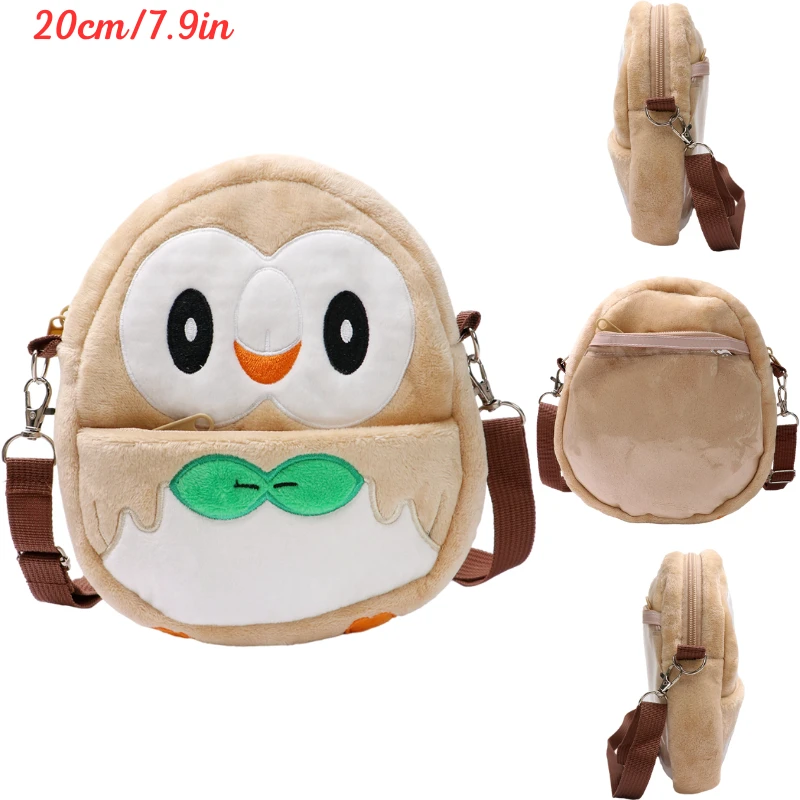Neue Pokemon Plüsch Tasche Pikachu Mimikyu Gengar Lucario Weiche Stofftier Rowlet Eevee Snorlax Peluche Puppen Schulter Taschen Sac A Dos – Detail 22