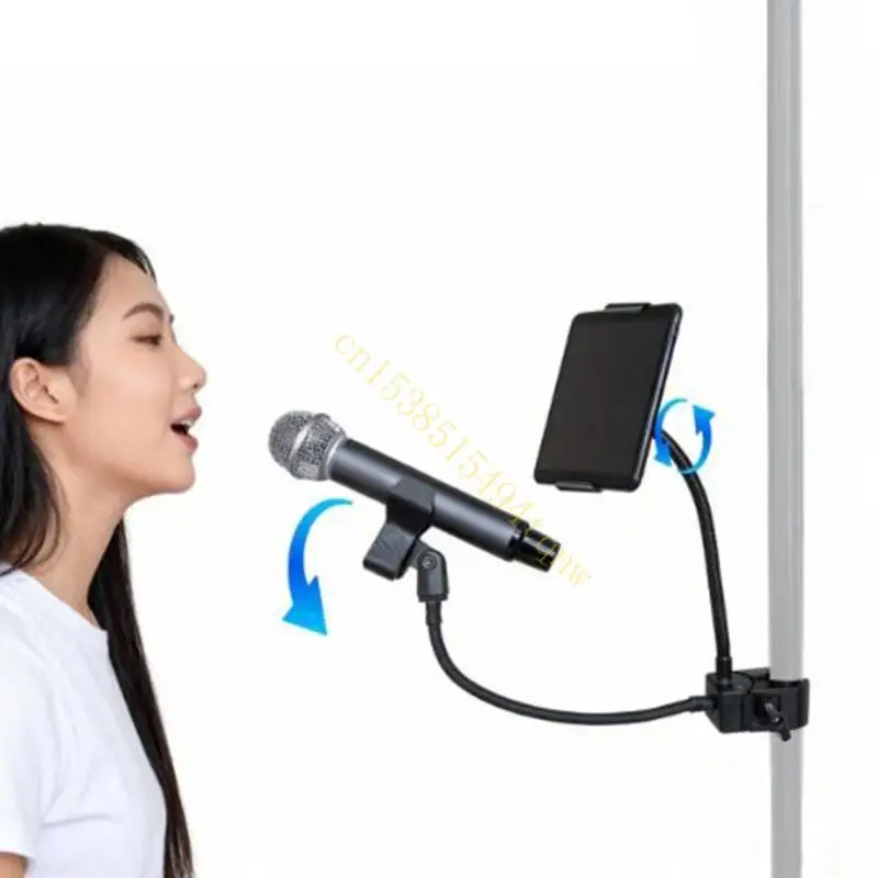 20cm 조정 가능한 팔이 있고 미끄러지지 않는 고무 베이스가 있는 범용 마운트 45BD