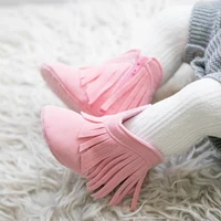 KIDSUN Baby Booties Girl Boy Prewalker Solid Infant Toddler First Walkers Soft Sole Anti-slip Boots Newborn Moccasin 6
