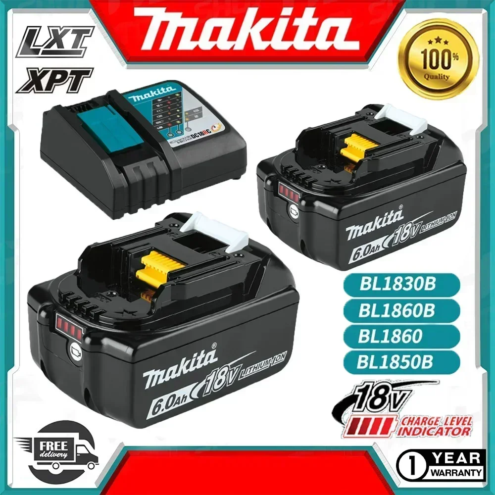 100% Оригинальная Аккумуляторная батарея Makita 18 в 3/5/6 Ач батарея 18 в BL1830 BL1815 BL1860 BL1840 сменная батарея для электроинструмента