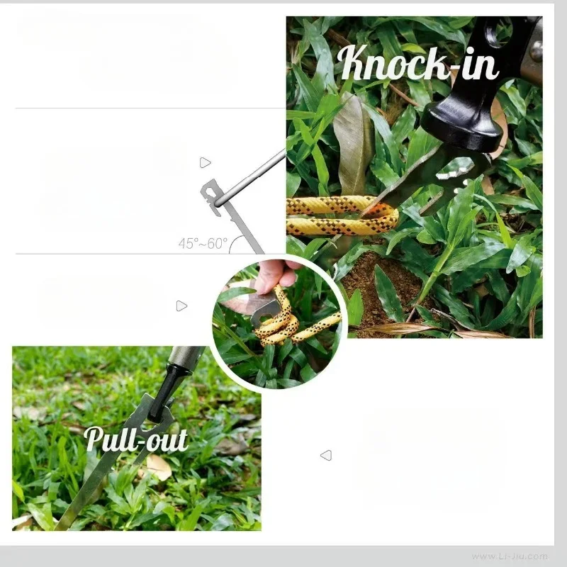Stainless steel tent nails outdoor camping nails fixed stakes hiking camping supplies 1 piece/pack