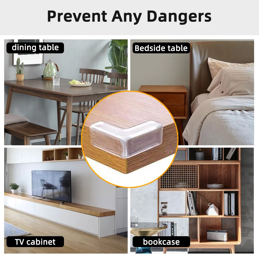 10pcs Baby Safety Silicone Table Corner Protector Soft Transparent Children Anti Collision Corner Edge Protection Guards silicone table corner protector