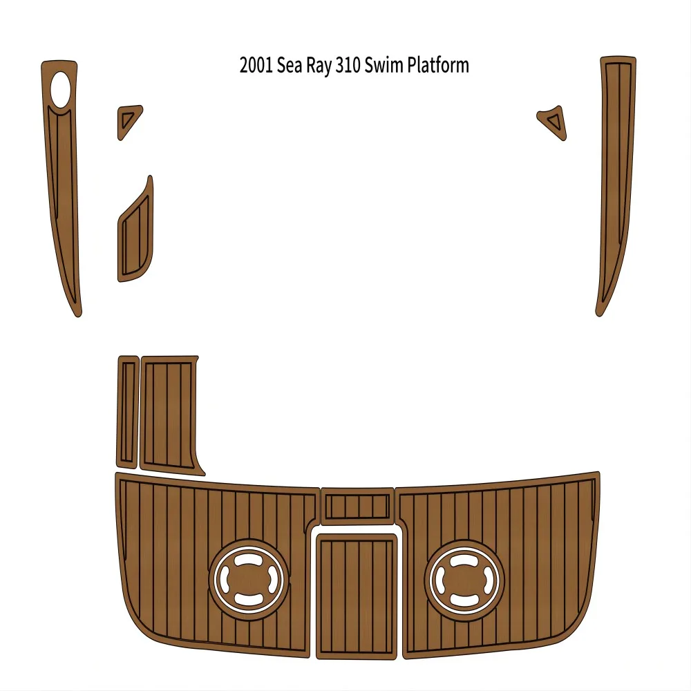 

2001 Sea Ray 310 Swim Platform Pad Boat EVA Foam Faux Teak Deck Floor Mat
