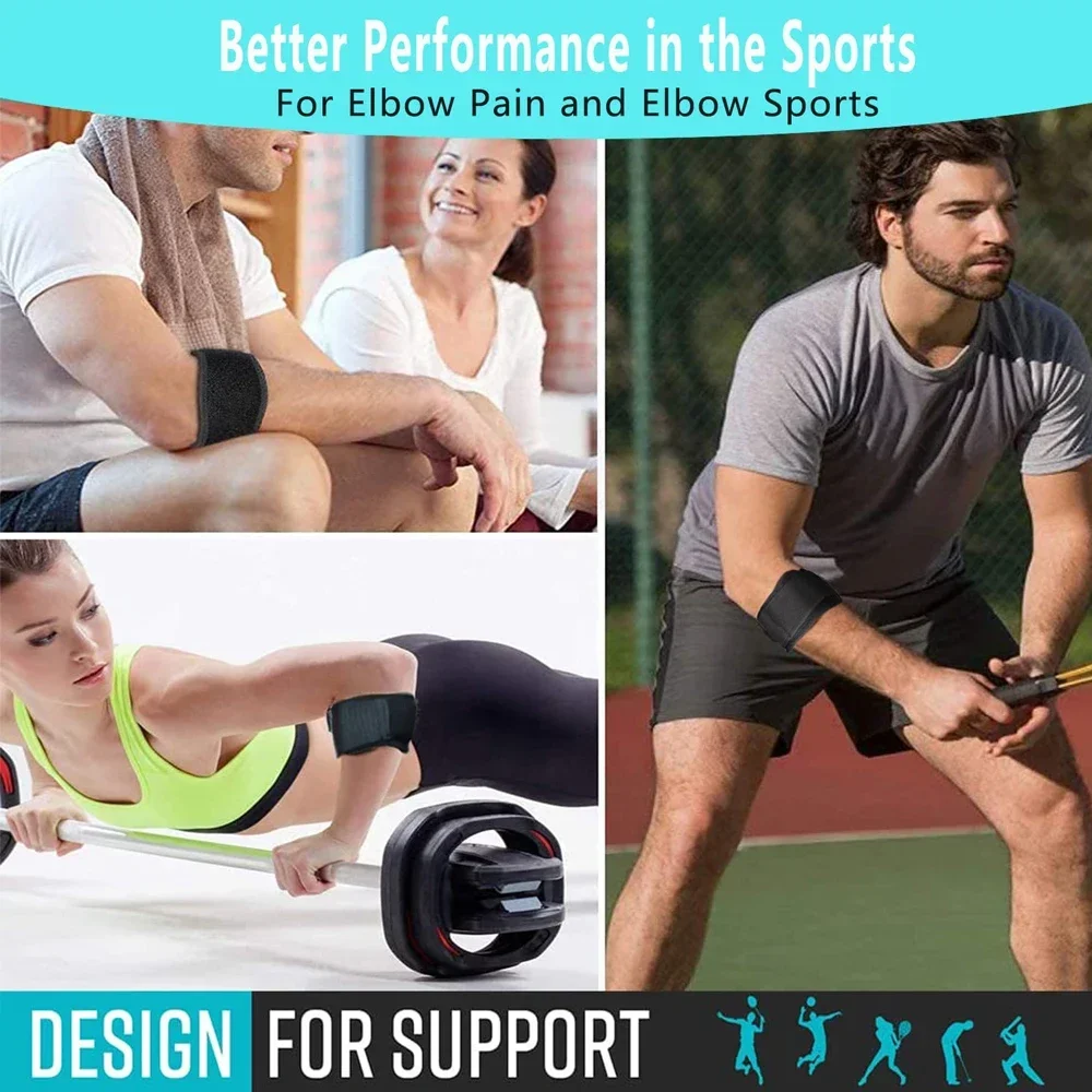 1PC Elbow Brace with EVA Pad Support for Forearm Tension Relief, Adjustable Elbow Strap Pressure Band for Tennis Golfer Baseball