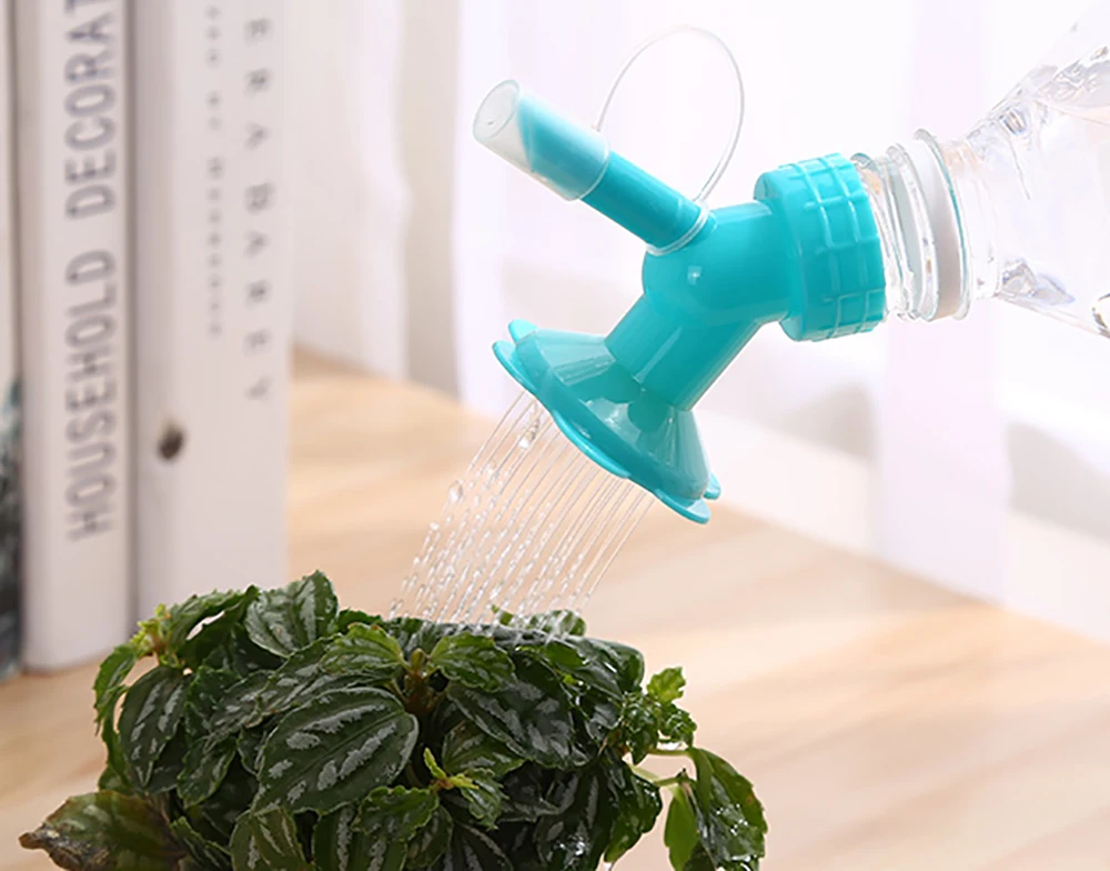 2 In 1 Plastic Sprinkler Nozzle 27~28mm Caliber Bottle Shower Cap Flower Plant Vegetable Watering Device Watering Can Sprinkler