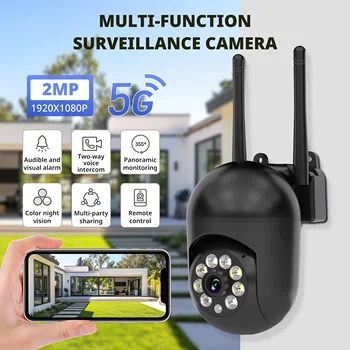 Ease Life App Black Upgraded WiFi Surveillance Camera Color Night Vision Motion Tracking Indoor Outdoor Security Monitor Camera 1