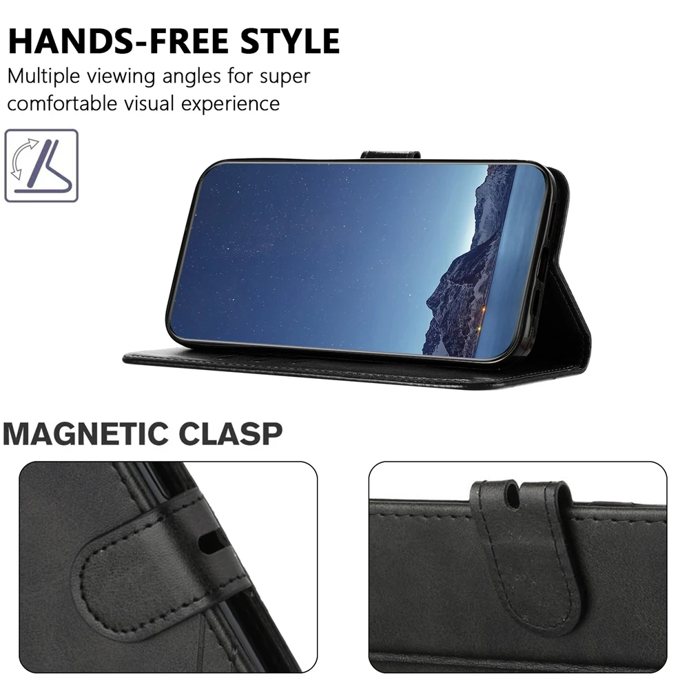 Luxury Flip Leather Wallet Phone Case - Enhanced Back Cover